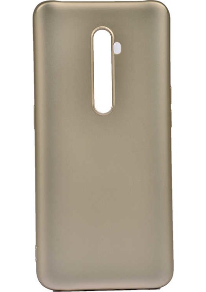 Oppo Reno 2Z Kılıf Mat Premium Silikon Kılıf Gold