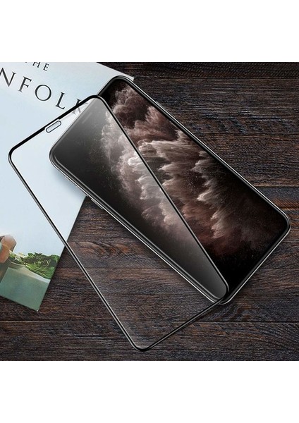 Apple İphone 11 Pro (5.8'') Tam Kaplayan Temperli Cam Ekran Koruyucu Siyah