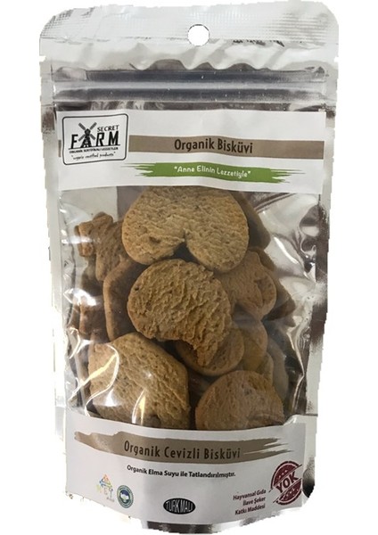 Organik Cevizli Bisküvi 65 gr