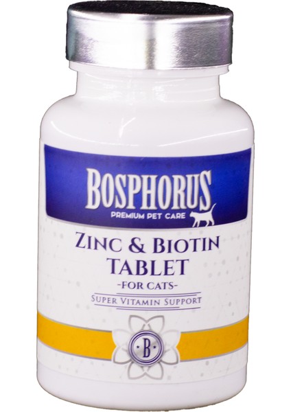 Kediler İçin Çinko Biotin Tablet 60 Adet