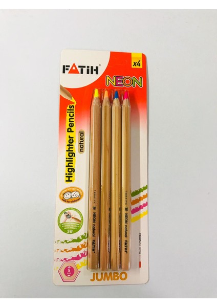 Neon Jumbo Kuru Boya 4 Renk