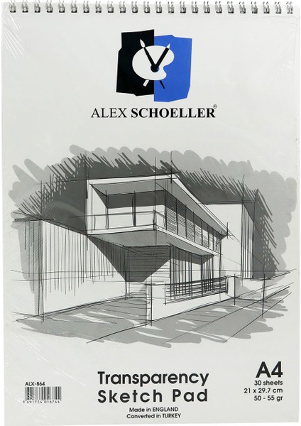 Alex Schoeller Eskiz Blok A4 50/55 Gr Spiralli 30 Lu Alx-864