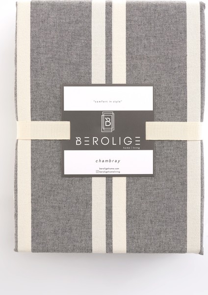 Heritage 100% Pamuklu Battal Boy Yıkamalı Iplik Boya Çizgili Nevresim Takımı Antrasit indirimleri