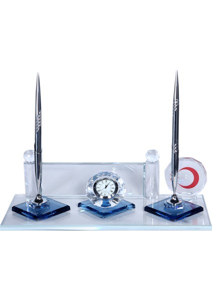 Masaüstü Türk Bayrağı Kristal Isimlik