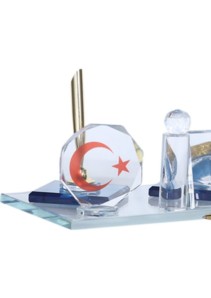 Vip Kristal Masa Isimlik Türk Bayrağı modelleri