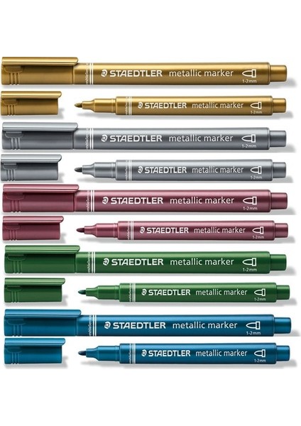 Metalik Markör 6 Renk + Siyah Pigment Liner 8323-SWP6P