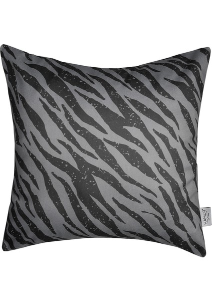 Dekoratif Yastık Kırlent Kılıfı Çift Taraflı Zebra KR06 Kahverengi