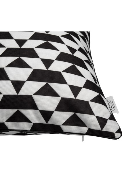 Dekoratif Yastık Kırlent Kılıfı Çift Taraflı Retro KR07 Siyah fiyatları