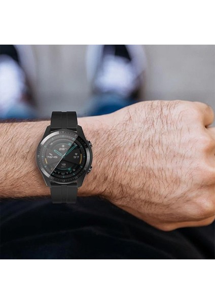 Huawei Watch GT 2 46 mm 360 Koruma Ultra İnce Silikon Kılıf AL-31650 - Siyah