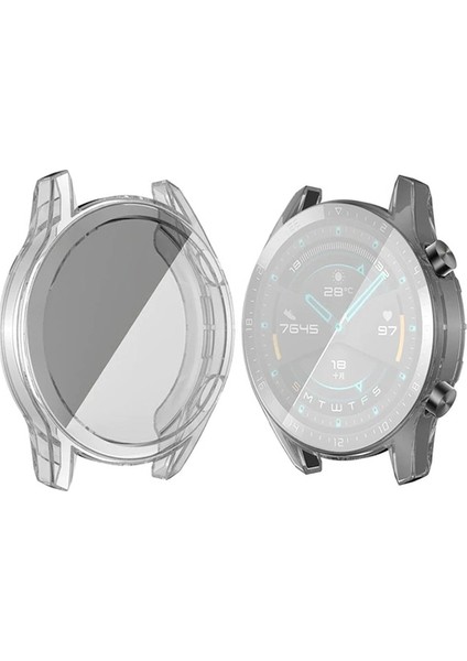 Huawei Watch GT 2 46 mm 360 Koruma Ultra İnce Silikon Kılıf AL-31650 - Şeffaf