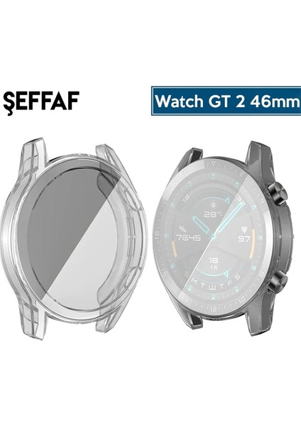 Huawei Watch GT 2 46 mm 360 Koruma Ultra İnce Silikon Kılıf AL-31650 - Şeffaf fiyatları
