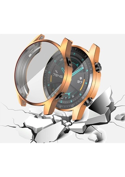Huawei Watch GT 2 46 mm 360 Koruma Ultra İnce Silikon Kılıf AL-31650 - Rose Gold indirimleri