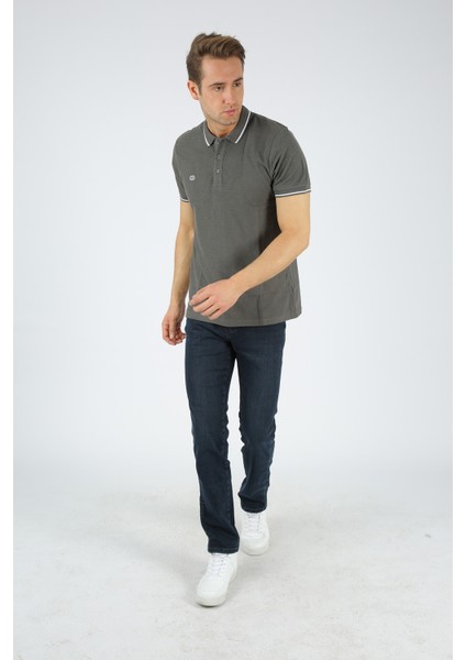 Sport Erkek Polo Çizgili Yaka Tişört