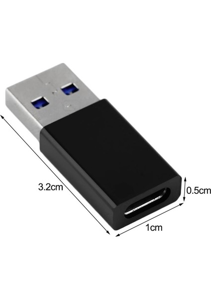 TC30 Type-C 3.1 To USB 3.0 Çevirici Dönüştürücü Mini Otg Adaptör Beyaz