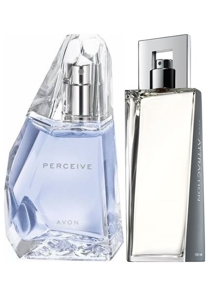Perceive 50 ml Kadın Edp+Avon Attraction 75 ml Erkek Edt
