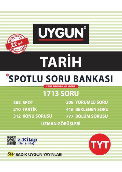 Sadık Uygun Yayınları YGS Tarih Spotlu Soru Bankasi Sadık Uygun Yayınları