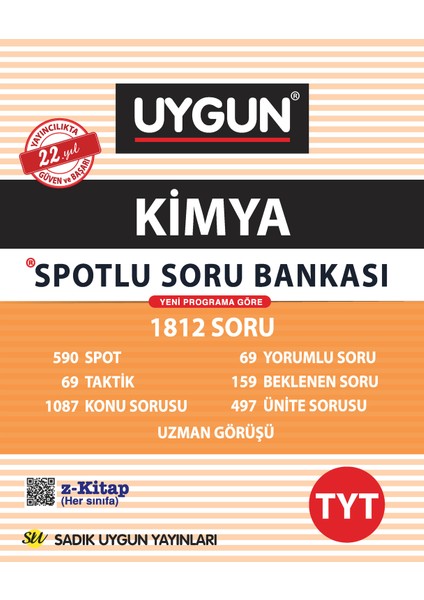 Sadık Uygun Yayınları TYT Spotlu Soru Bankası Kimya