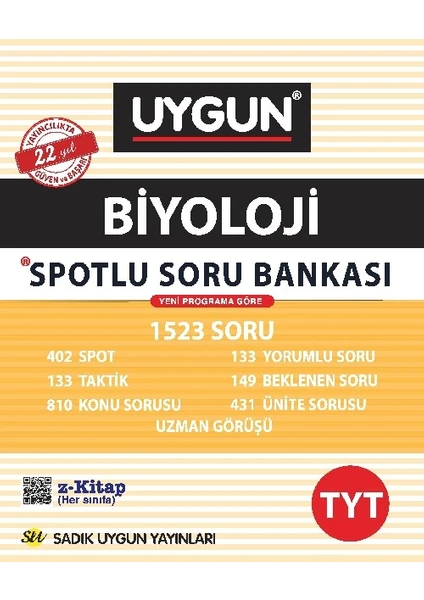 Sadık Uygun Yayınları YGS Biyoloji Spotlu Soru Bankası - Özcan Gündüz