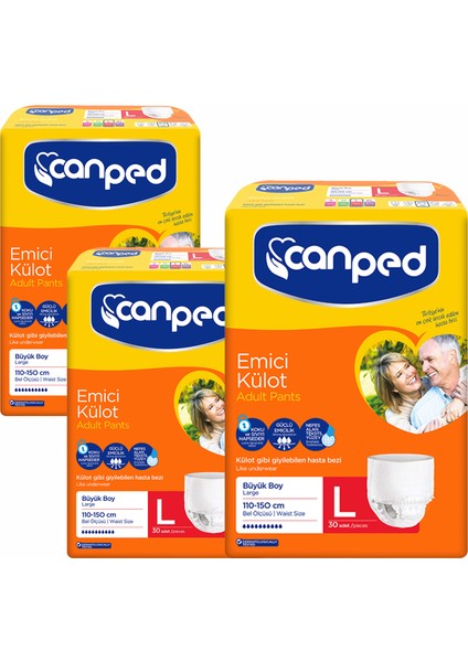 Emici Külot Hasta Bezi l Beden Boy 24 Adet