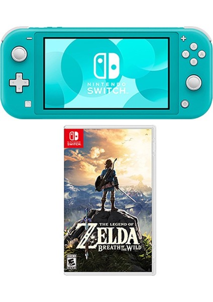 Switch Lite Konsol Turkuaz + The Legend Of Zelda Breath Of The Wıld Oyun