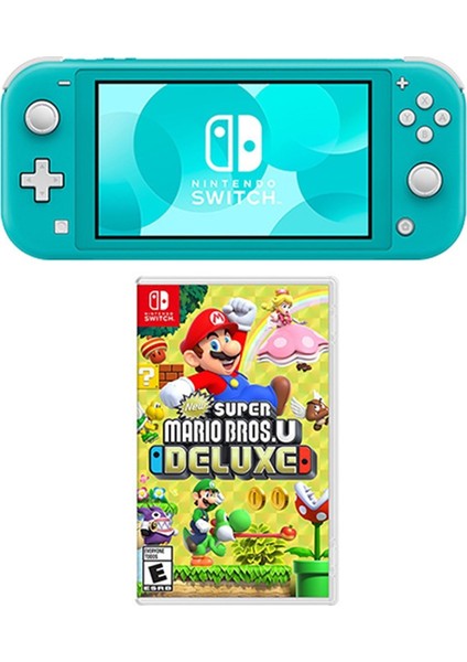 Switch Lite Konsol Turkuaz + New Super Mario Bros. U Deluxe Oyun