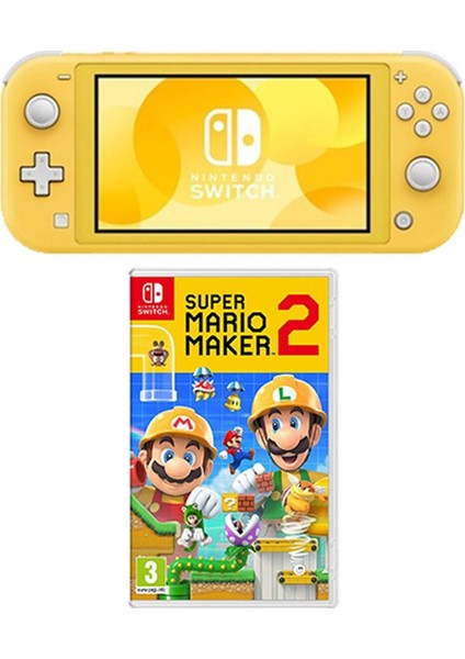 Lite Konsol Sarı + Super Mario Maker 2 Nintendo Switch