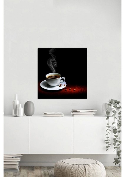 Kahve Ve Fincan Dekoratif Kanvas Tablo