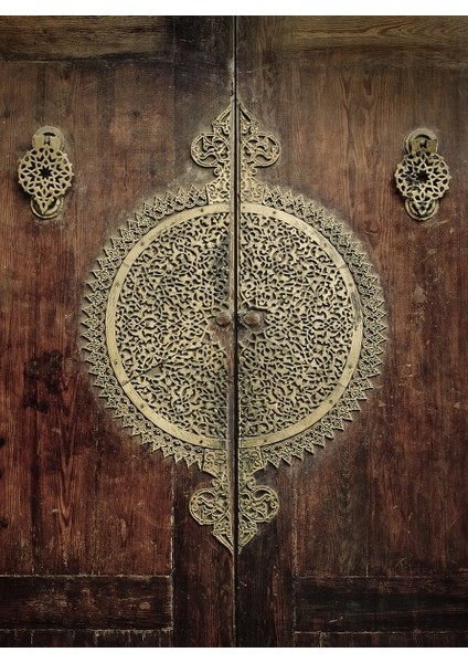 Ahşap İşlemeli Kapı Fotoğraf Kanvas Tablo