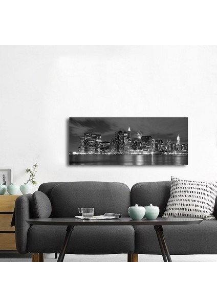 Siyah Beyaz Manhattan Fotoğraf Kanvas Tablo