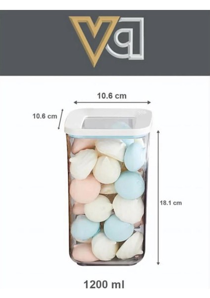 Erzak Kavanozları Baharatlık 1200 ml x 3 Adet