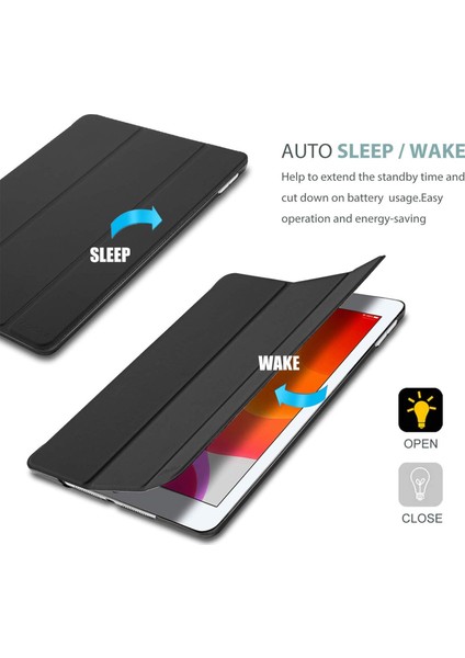 Apple iPad 10.2'' 7. Nesil Smart Case Arka Kılıf Siyah