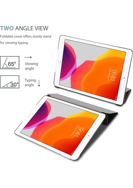 Apple iPad 10.2'' 7. Nesil Smart Case Arka Kılıf Siyah