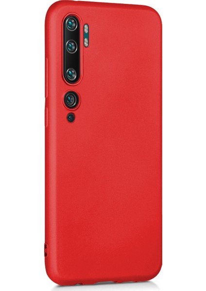 Matte Silicone Xiaomi Mi Note 10 Kılıf Kırmızı