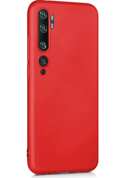 Matte Silicone Xiaomi Mi Note 10 Kılıf Kırmızı