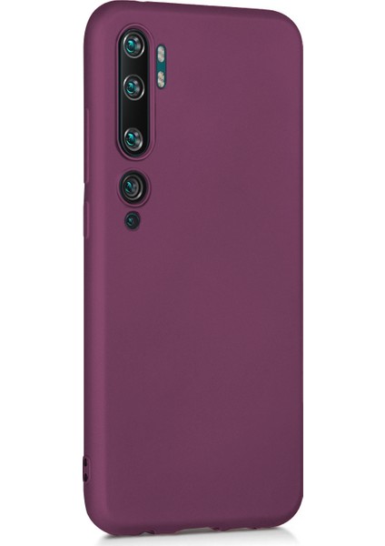Matte Silicone Xiaomi Mi Note 10 Pro Kılıf Mor