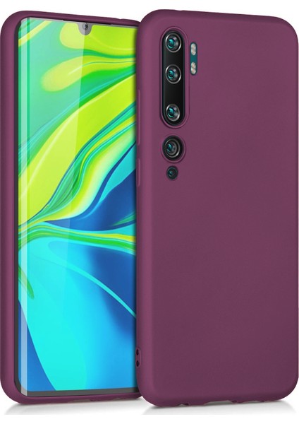 Matte Silicone Xiaomi Mi Note 10 Pro Kılıf Mor