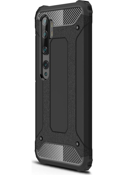 Xiaomi Mi Note 10 Kılıf Rugged Armor Siyah