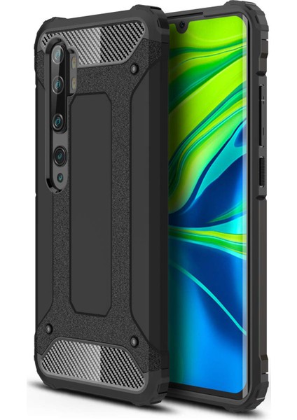 Xiaomi Mi Note 10 Kılıf Rugged Armor Siyah