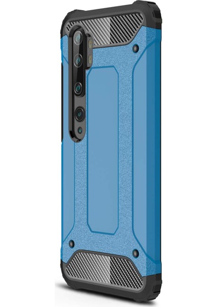 Xiaomi Mi Note 10 Kılıf Rugged Armor Mavi