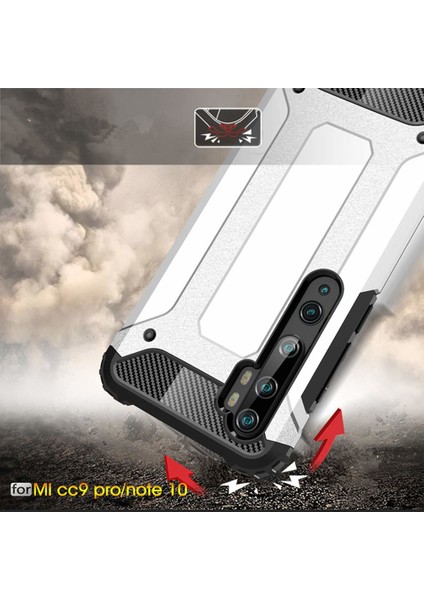 Xiaomi Mi Note 10 Pro Kılıf Rugged Armor Siyah