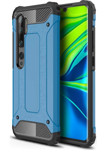 Xiaomi Mi Note 10 Pro Kılıf Rugged Armor Mavi