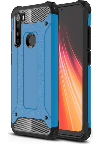 Xiaomi Redmi Note 8T Kılıf Rugged Armor Mavi