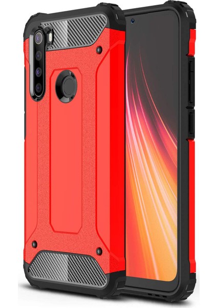 Xiaomi Redmi Note 8T Kılıf Rugged Armor Kırmızı