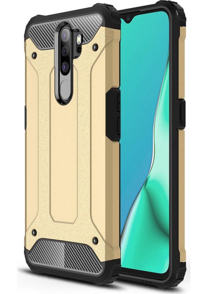 Oppo A9 2020 Kılıf Rugged Armor Gold