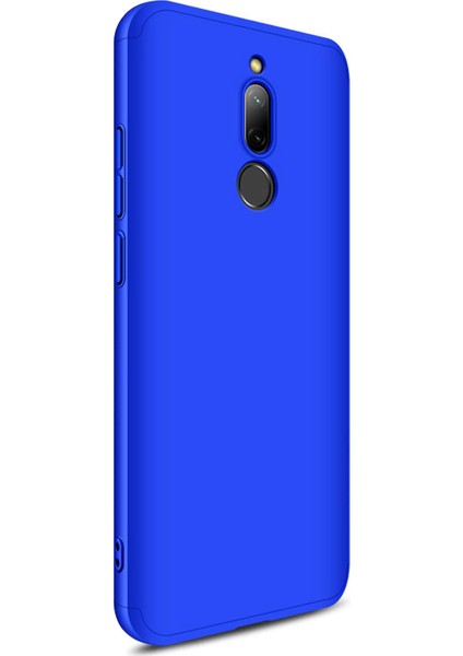 Xiaomi Redmi 8 Kılıf Double Dip 360 Protective Mavi