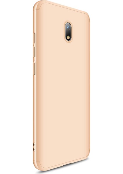 Xiaomi Redmi 8A Kılıf Double Dip 360 Protective Gold