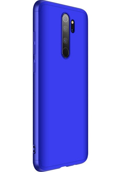 Xiaomi Redmi Note 8 Pro Kılıf Double Dip 360 Protective Mavi