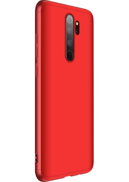 Xiaomi Redmi Note 8 Pro Kılıf Double Dip 360 Protective Kırmızı