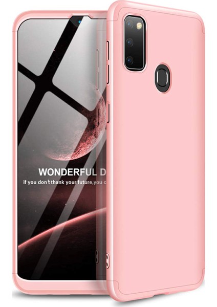 Samsung Galaxy M30s Kılıf Double Dip 360 Protective Rose Gold