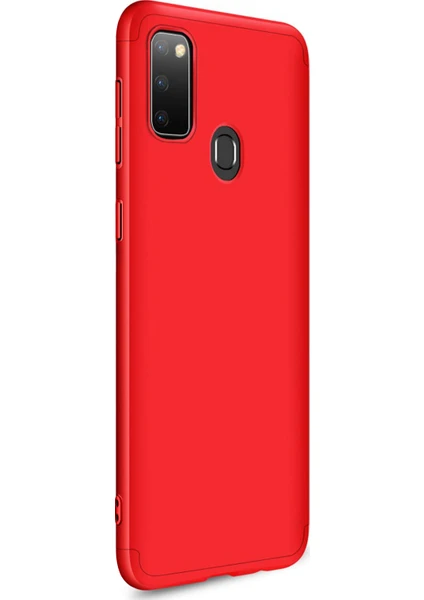 Samsung Galaxy M30s Kılıf Double Dip 360 Protective Kırmızı